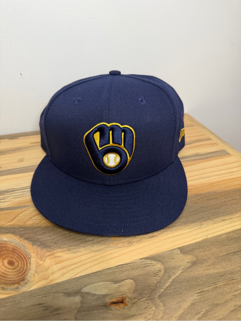 New Era Milwaukee Brewers Navy and Yellow Hat
